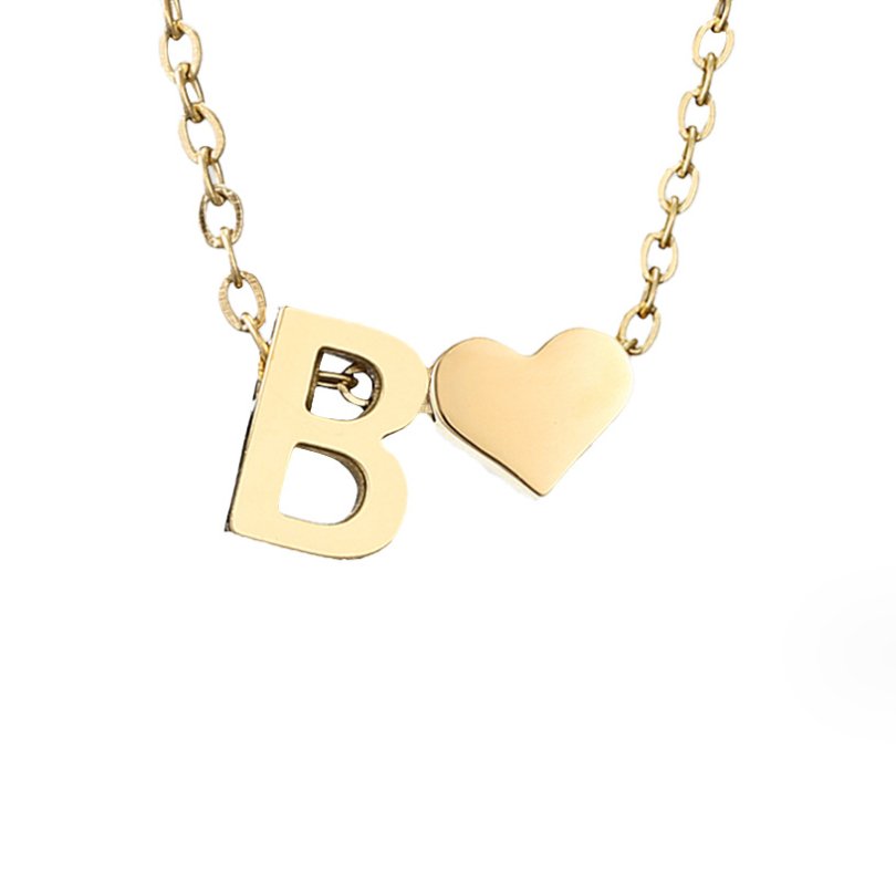 Forever Liebe & Buchstaben Goldhalskette Alma