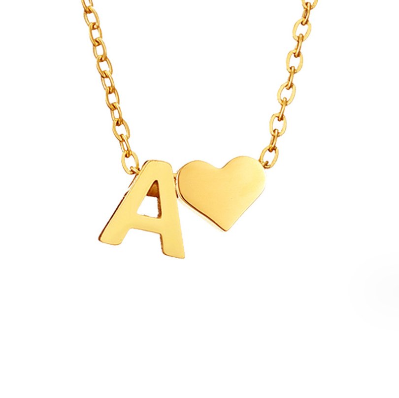 Forever Liebe & Buchstaben Goldhalskette Alma