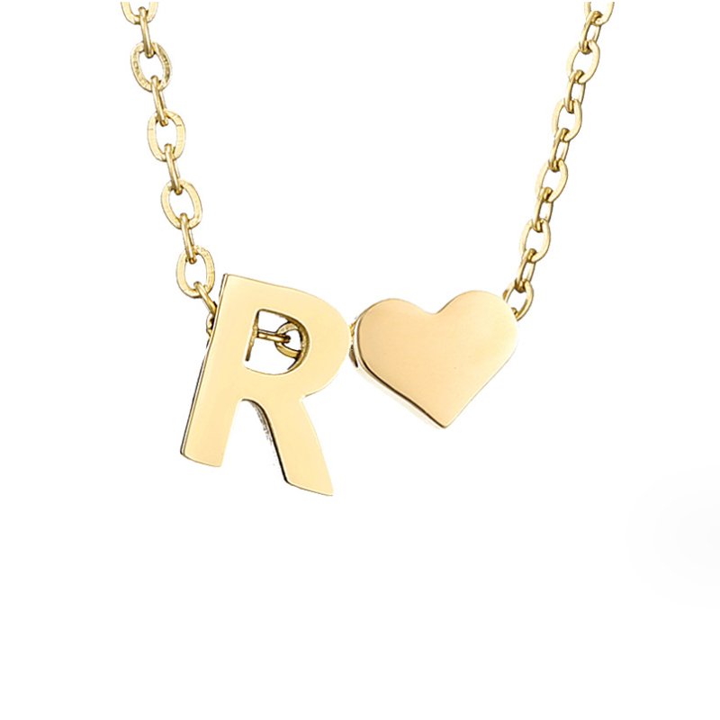Forever Liebe & Buchstaben Goldhalskette Alma