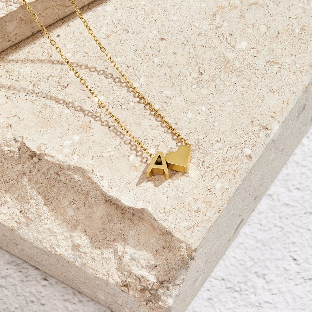 Forever Liebe & Buchstaben Goldhalskette Alma