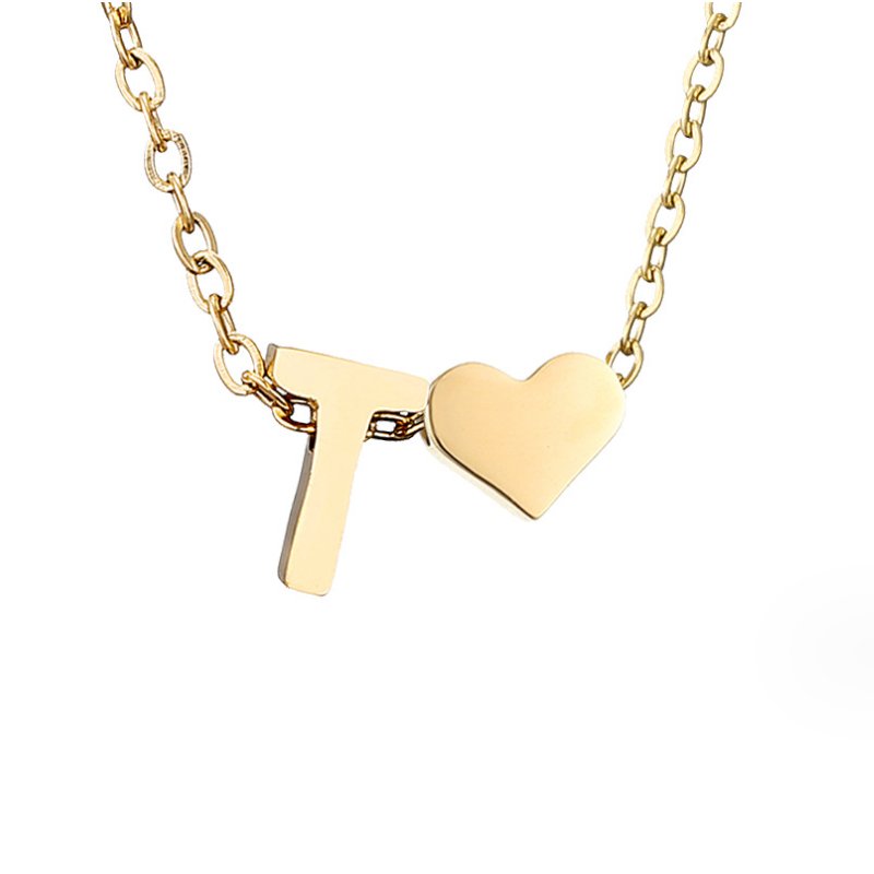 Forever Liebe & Buchstaben Goldhalskette Alma