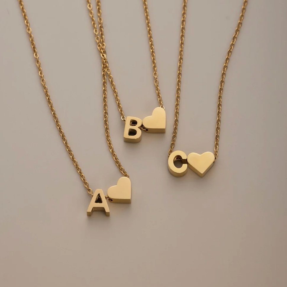 Forever Liebe & Buchstaben Goldhalskette Alma