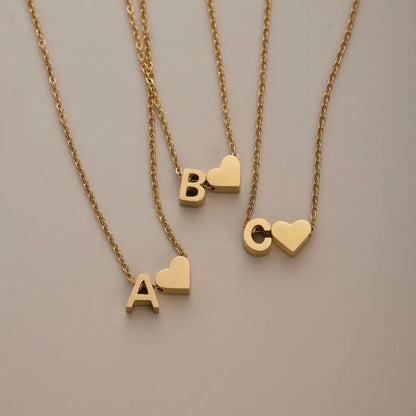 Forever Liebe & Buchstaben Goldhalskette Alma