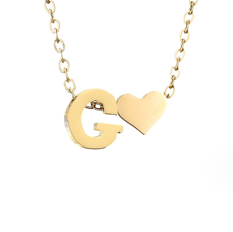 Forever Liebe & Buchstaben Goldhalskette Alma