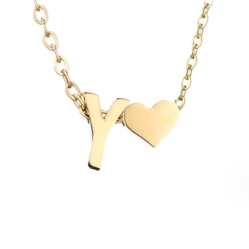 Forever Liebe & Buchstaben Goldhalskette Alma