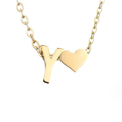Forever Liebe & Buchstaben Goldhalskette Alma
