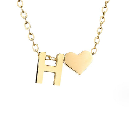 Forever Liebe & Buchstaben Goldhalskette Alma
