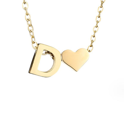 Forever Liebe & Buchstaben Goldhalskette Alma