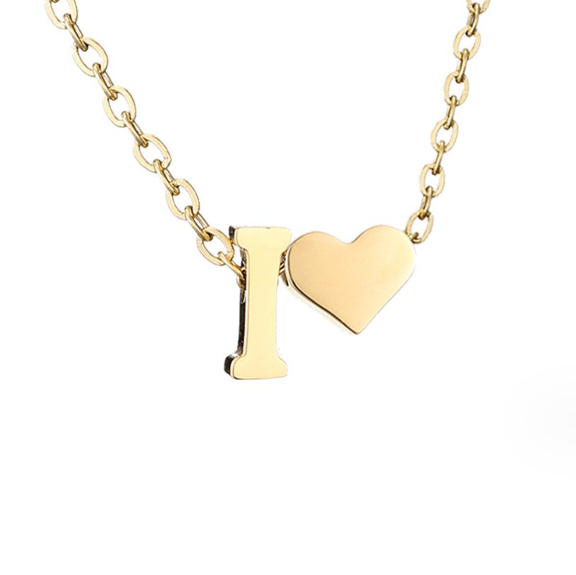 Forever Liebe & Buchstaben Goldhalskette Alma