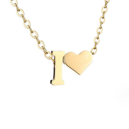 Forever Liebe & Buchstaben Goldhalskette Alma