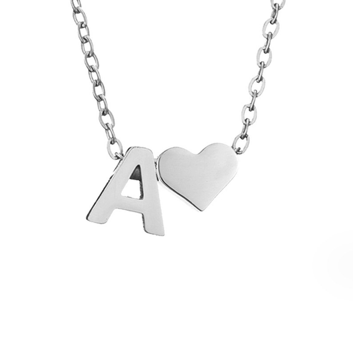 Forever Liebe & Buchstaben Silber Halskette Alma