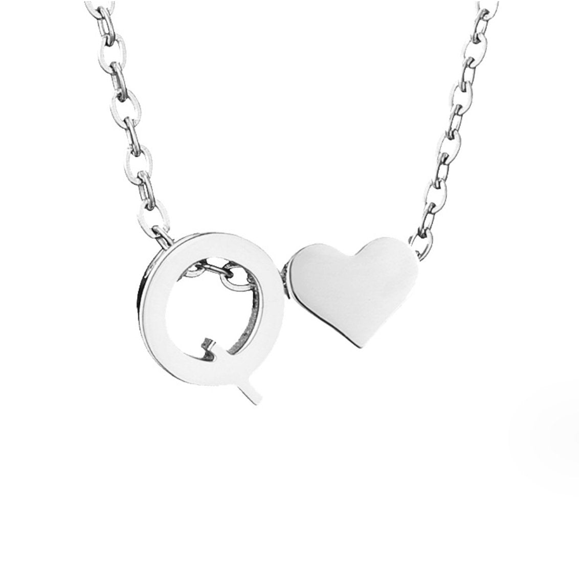 Forever Liebe & Buchstaben Silber Halskette Alma