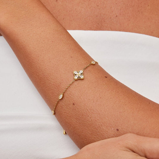Four Blatt Klee Kristall Armband Alma