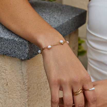 SüßWasserperlen Mehrlagige Armband Alma