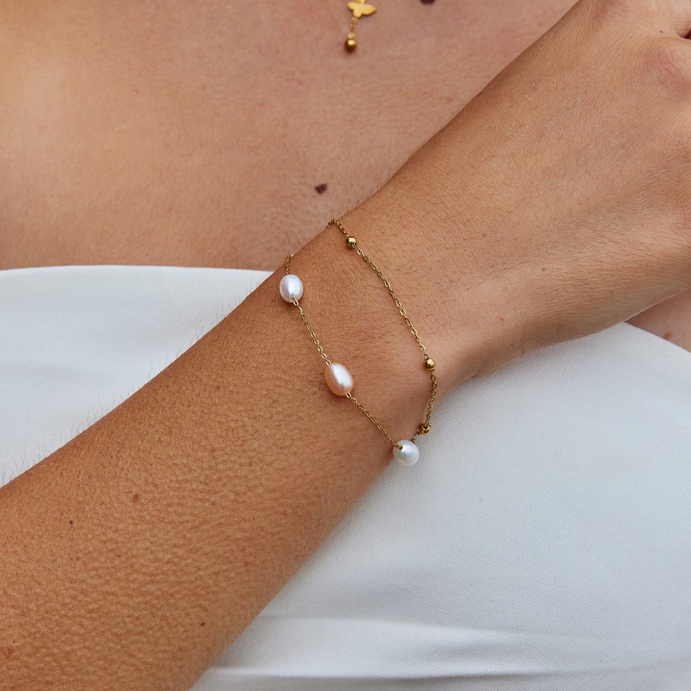 SüßWasserperlen Mehrlagige Armband Alma