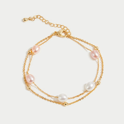 SüßWasserperlen Mehrlagige Armband Alma