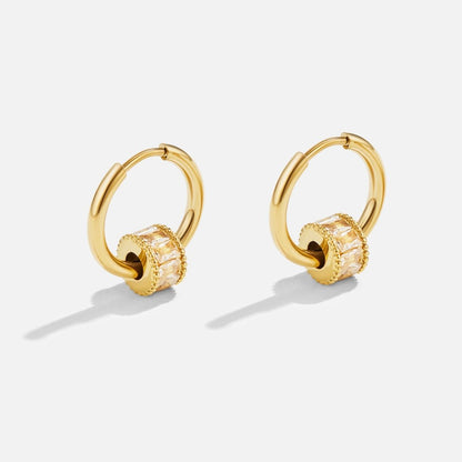 Gigi Kristall 18K Gold Creolen Ohrringe Alma