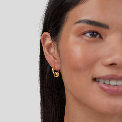 Gigi Kristall 18K Gold Creolen Ohrringe Alma
