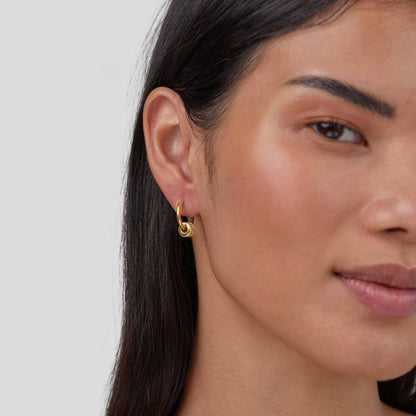 Gigi Kristall 18K Gold Creolen Ohrringe Alma