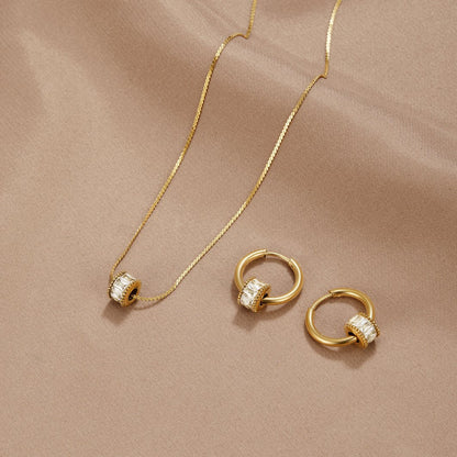 Gigi Kristall 18K Goldhalskette Alma