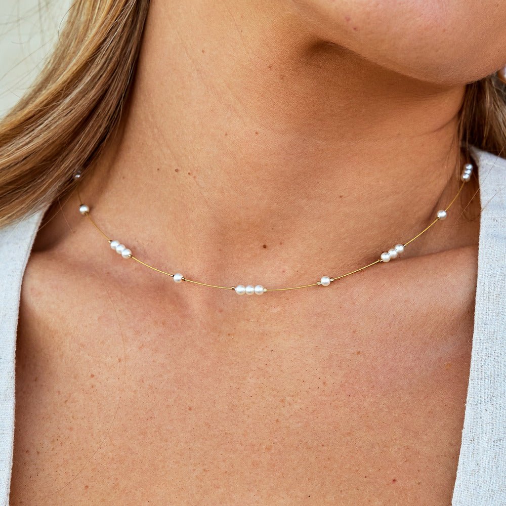 Gigi Perlen Choker Halskette Alma