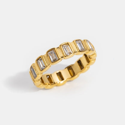 Gigi Square Kristall Ring Alma