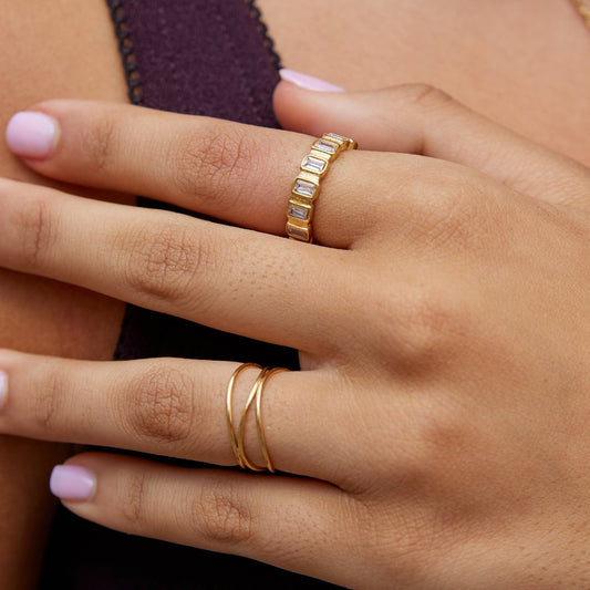 Gigi Square Kristall Ring Alma