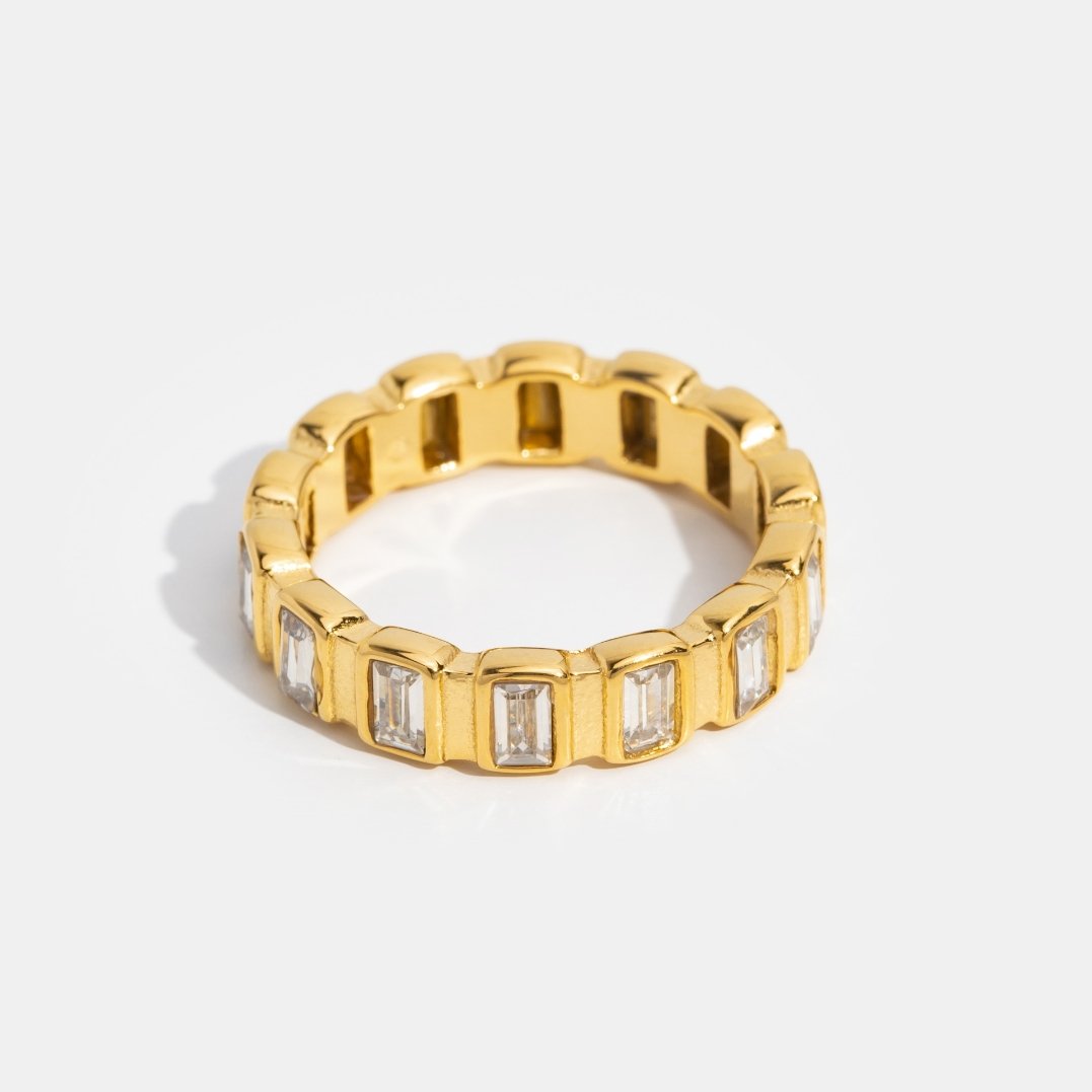 Gigi Square Kristall Ring Alma