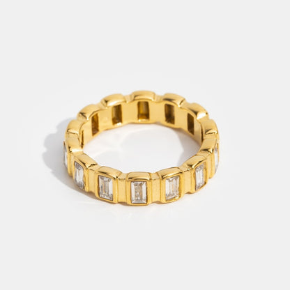 Gigi Square Kristall Ring Alma