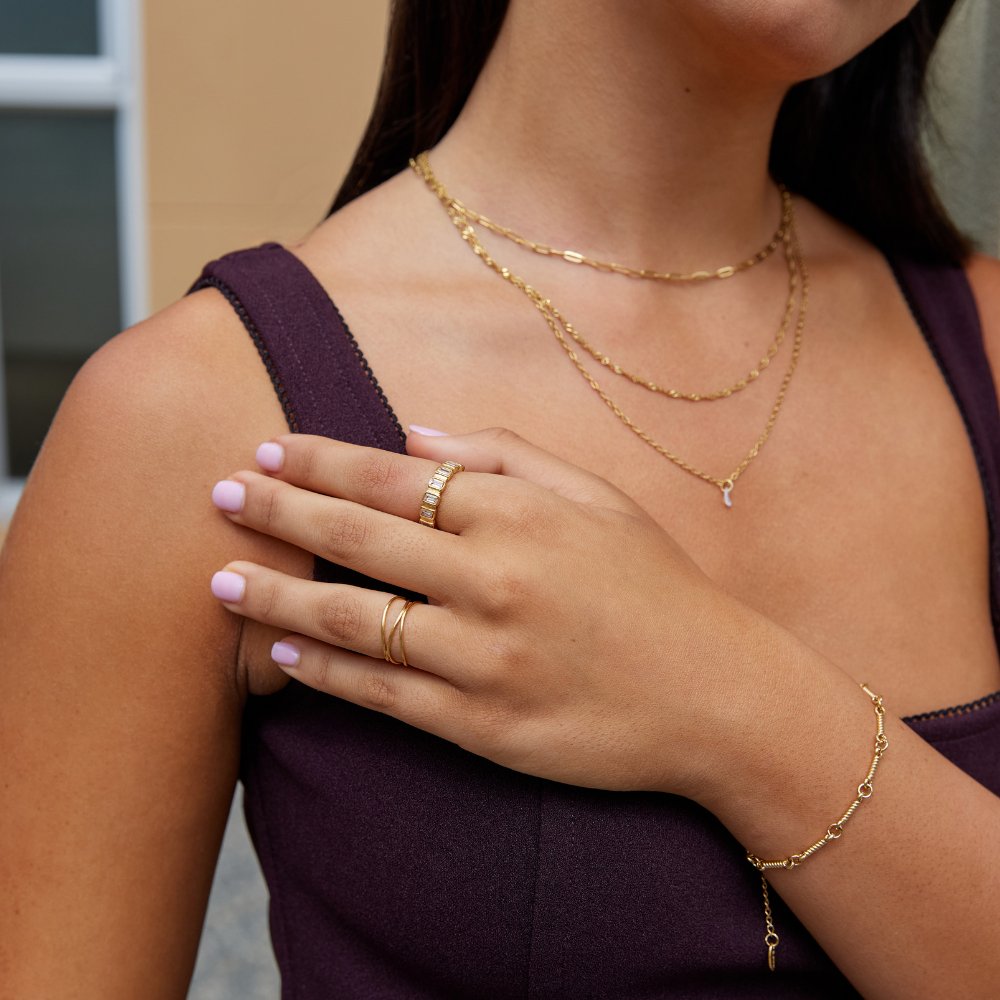 Gigi Square Kristall Ring Alma