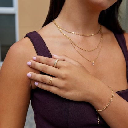 Gigi Square Kristall Ring Alma