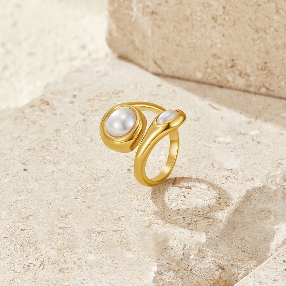 Gold Amara Perlen Wrap Ring Alma