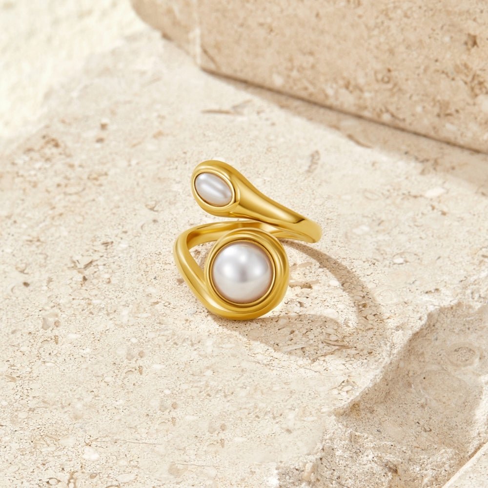 Gold Amara Perlen Wrap Ring Alma