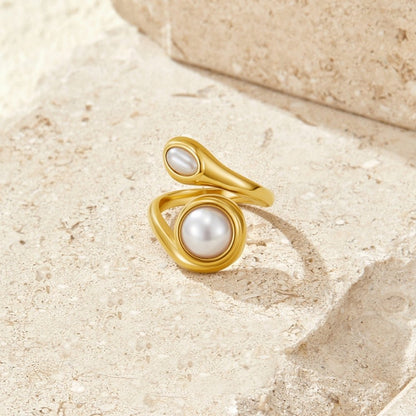 Gold Amara Perlen Wrap Ring Alma