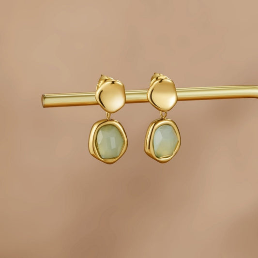 Gold Aquamarin Tropfen Ohrringe Alma