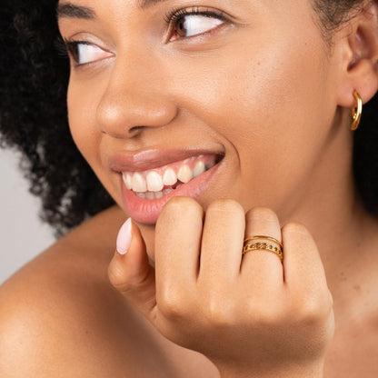 Gold Ketten Mehrlagige Ring Alma
