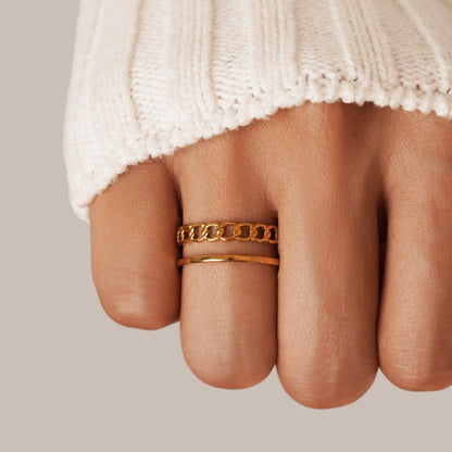 Gold Ketten Mehrlagige Ring Alma