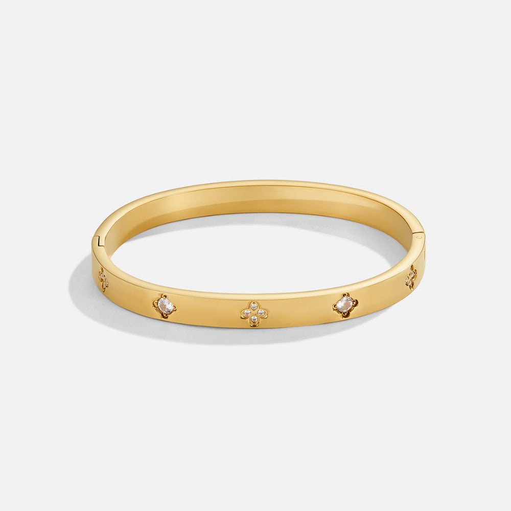 Gold Klee Armreif Alma