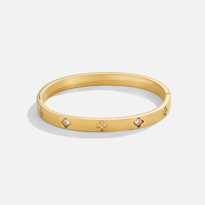 Gold Klee Armreif Alma