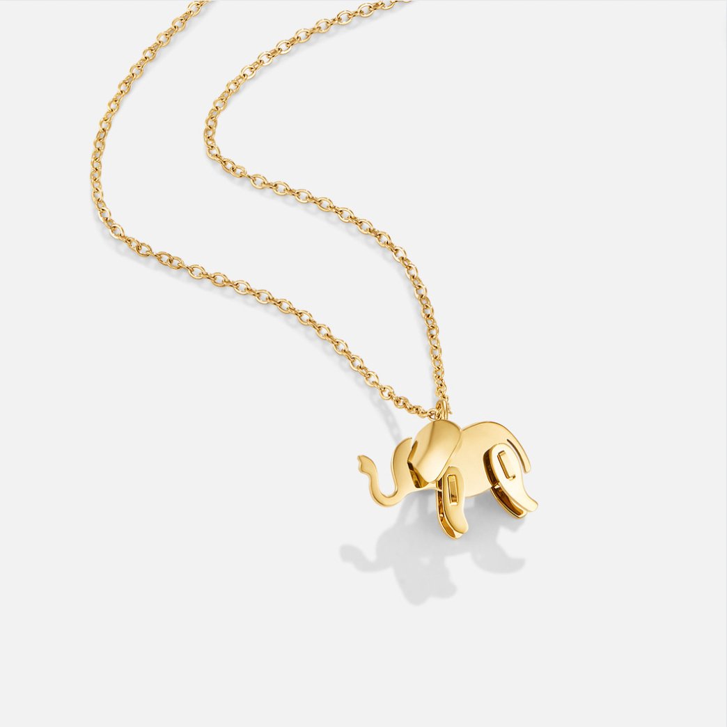 Gold Elephant Halskette Alma