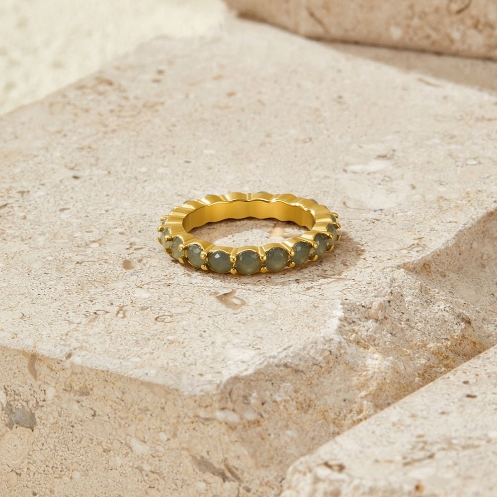 Gold Eternity Mondstein Ring Alma