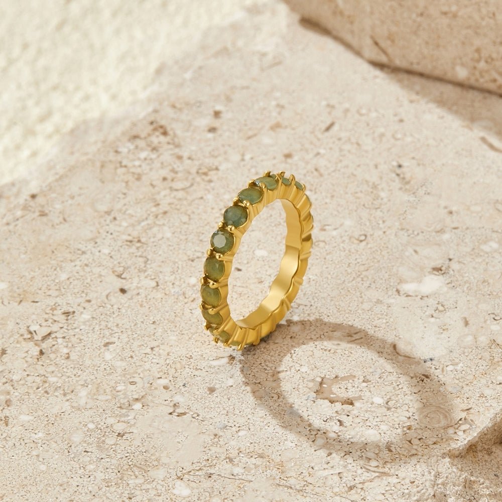 Gold Eternity Mondstein Ring Alma