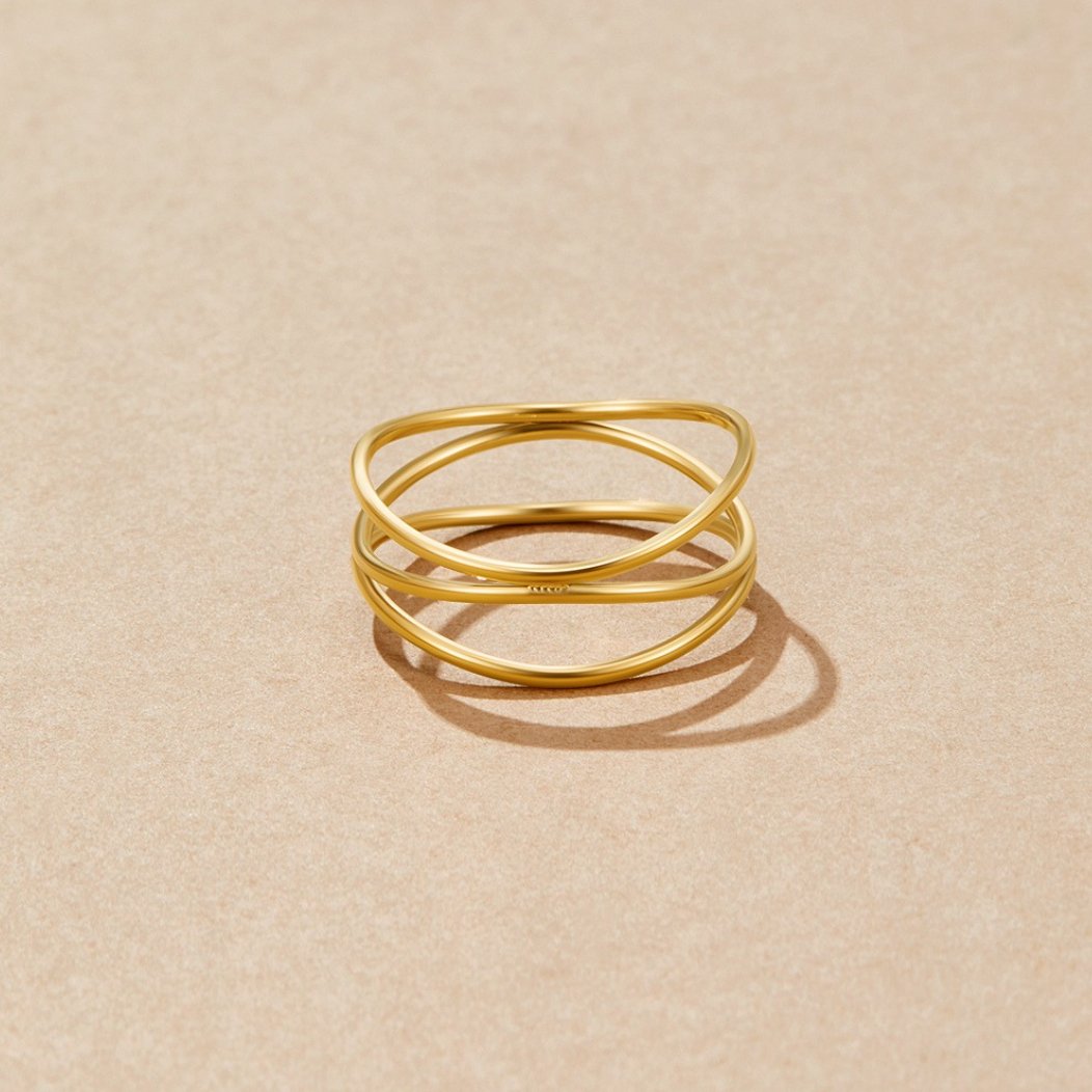 Gold Unendlichkeits Loop Ring Alma