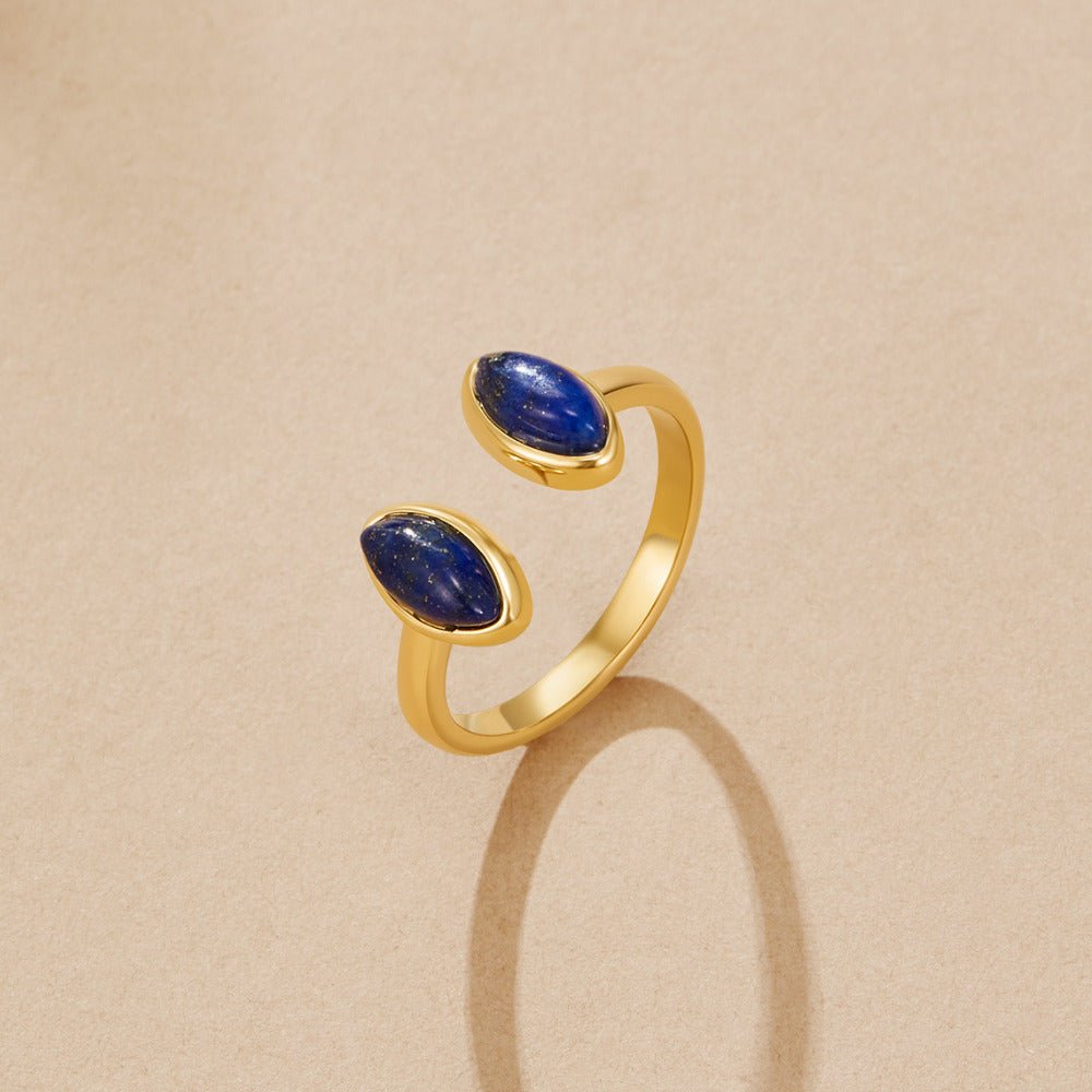 Gold Lapis Lazuli Wrap Ring Alma