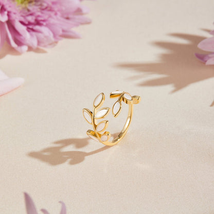 Gold Blatt Ring Alma