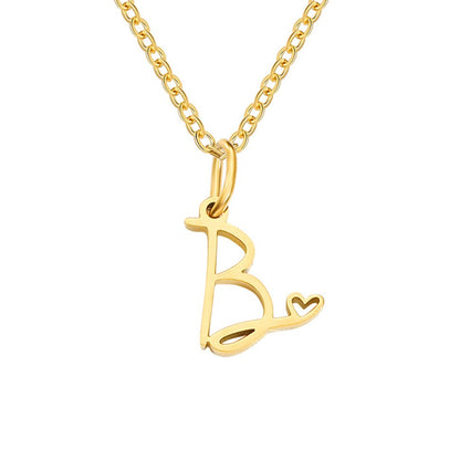 Gold Buchstaben Herz Halskette Alma