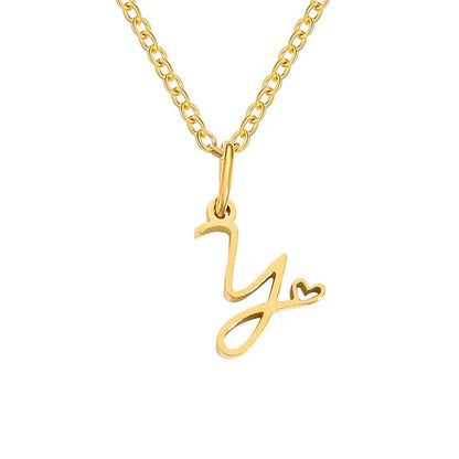 Gold Buchstaben Herz Halskette Alma
