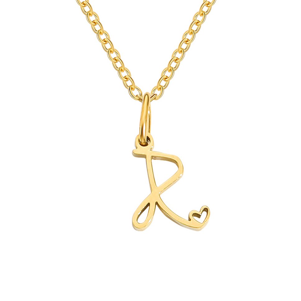 Gold Buchstaben Herz Halskette Alma