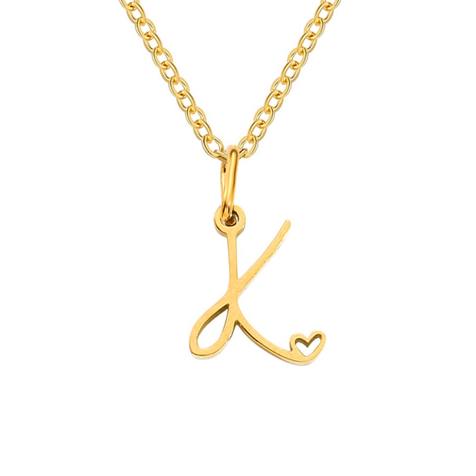 Gold Buchstaben Herz Halskette Alma