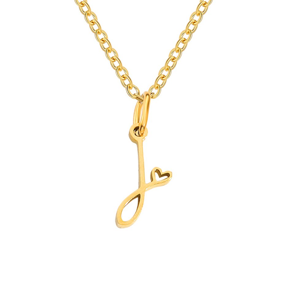 Gold Buchstaben Herz Halskette Alma